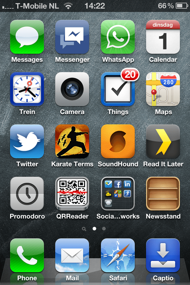 iPhone homescreen